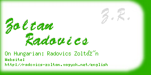 zoltan radovics business card